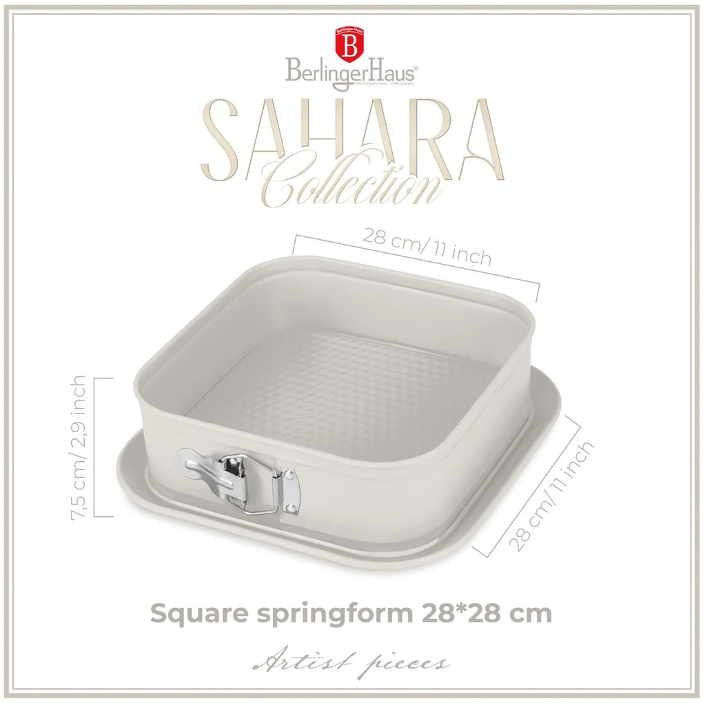 Szögletes tapadásmentes tortaforma 28 cm Sahara Collection