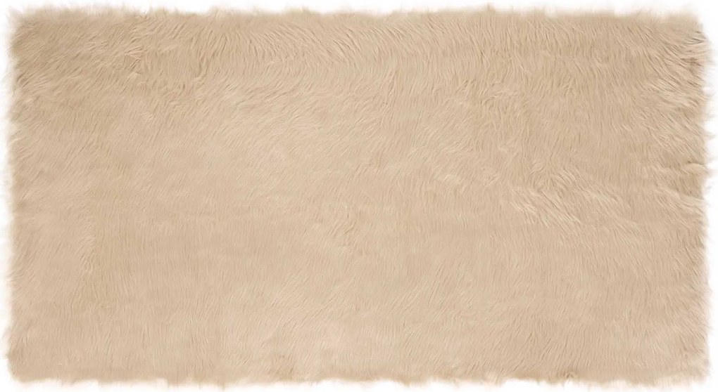 vidaXL Műgyapjú Szőnyeg Tafalla Bézs 80 x 150 cm Poliészter