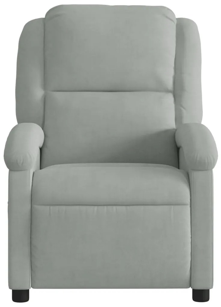 világosszürke bársony relaxfotel