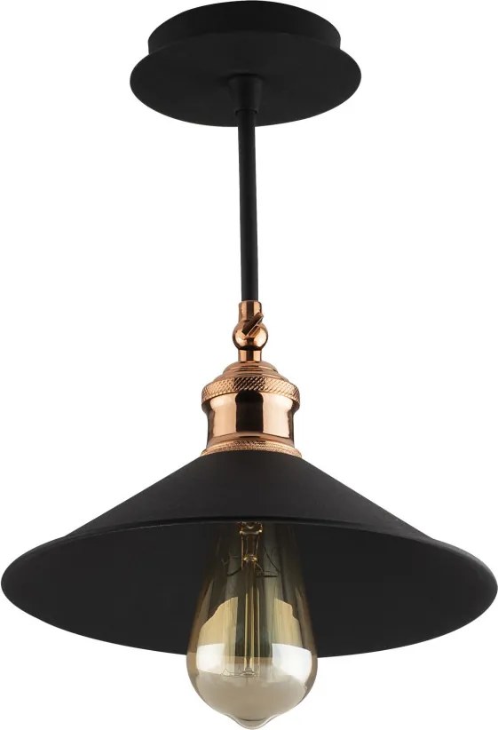 Berceste N-657 fekete fém függőlámpa, Ø24 cm