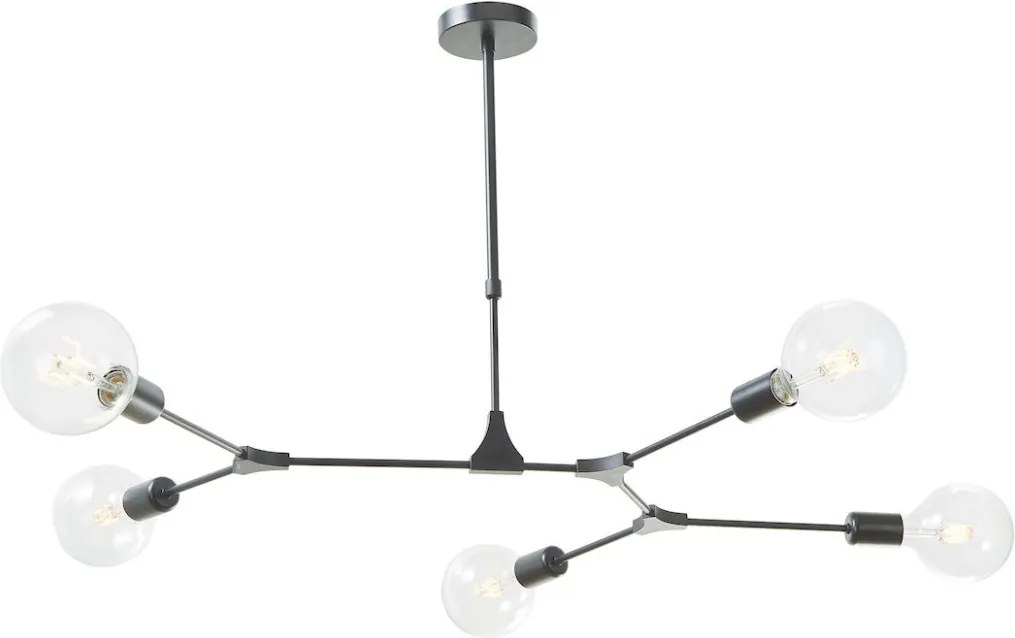 DAR LIGHTING EUP0539 EUPHEMIA Többágú Függesztett Lámpa Fekete E27 IP20