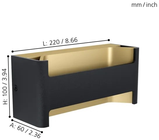 Eglo 98545 - LED Fali lámpa FELONICHE LED/10W/230V