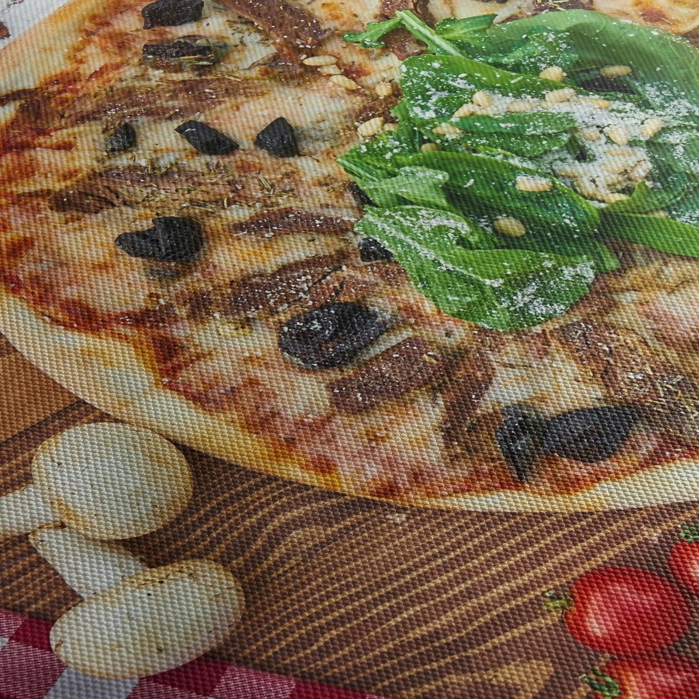 Pizza képe (órával) (90x30 cm)
