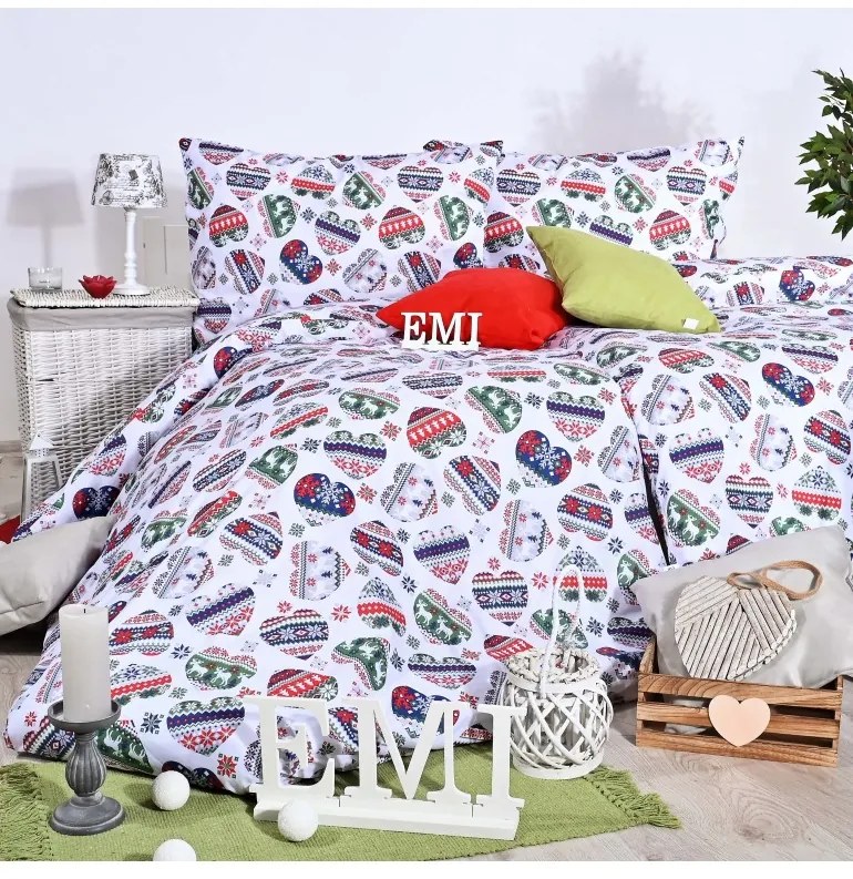EMI Cold téli mintás ágyneműhuzat, A standard egyszemélyes ágy szett tartalma: 1x 140x200 + 1x 70x90
