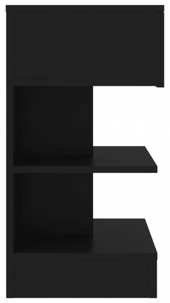 2 db fekete éjjeliszekrény 40 x 35 x 65 cm