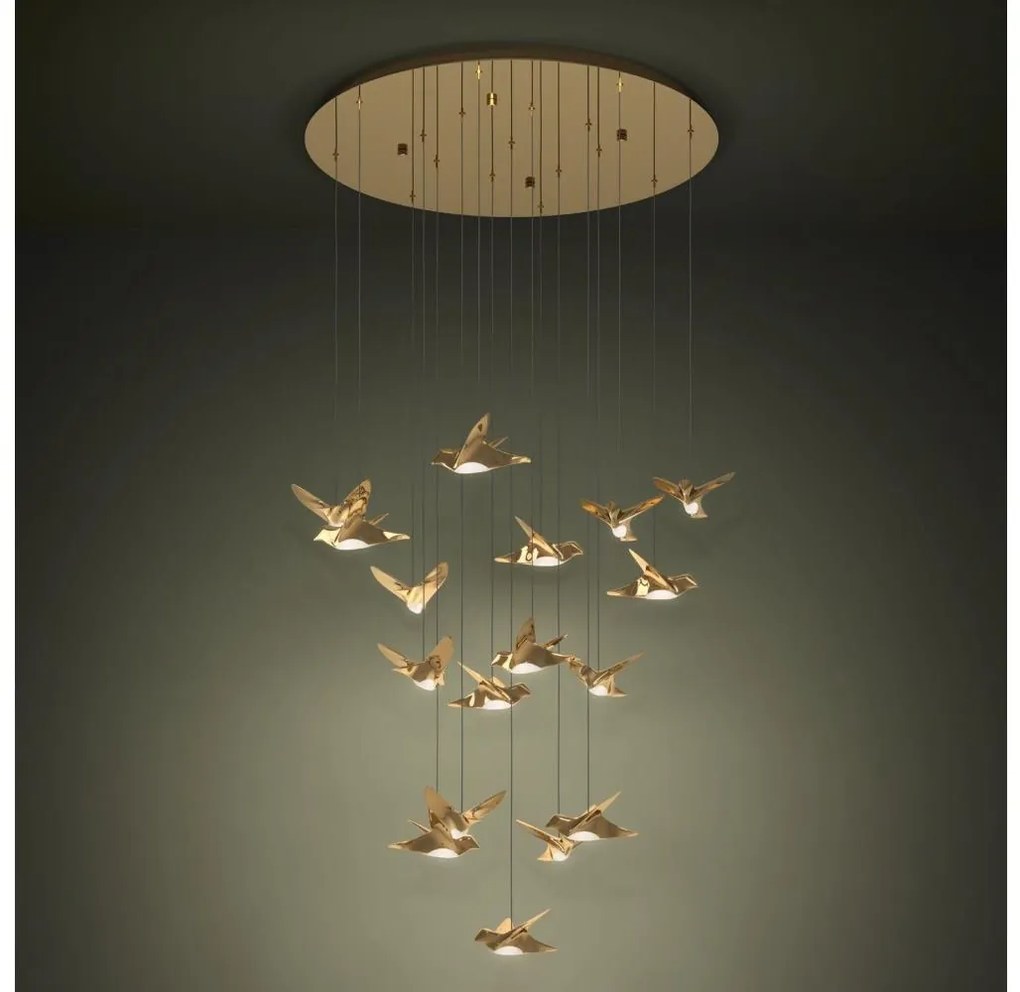 Eglo 390398 - LED Dimmelhető csillár zsinóron PARATEBUENO 17xLED/3W/230V arany