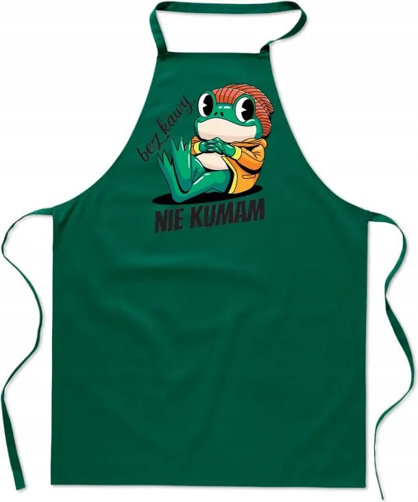 Konyhai Kötény grill zöld Nem Értem béka ajándék FA_716_z