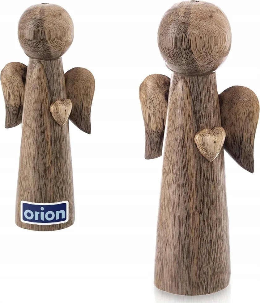 Fa angyal figura angyal dekoratív álló figura 21 cm