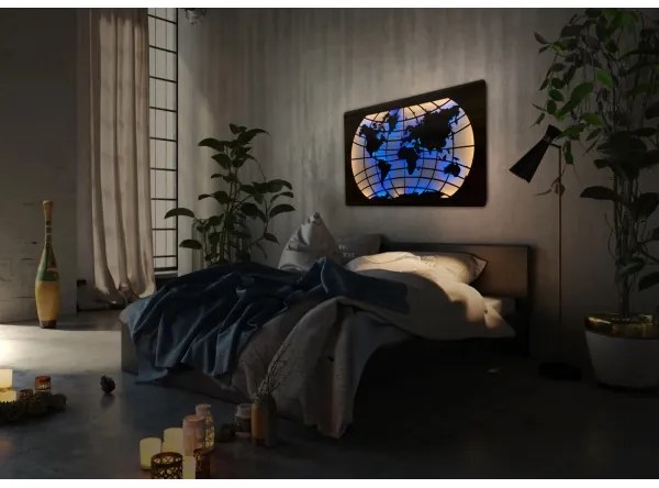 Li-Go 4709/DUB2 - LED RGBW fali dekorációs lámpa LED/24W/230V 125x74 cm tölgy + távirányító