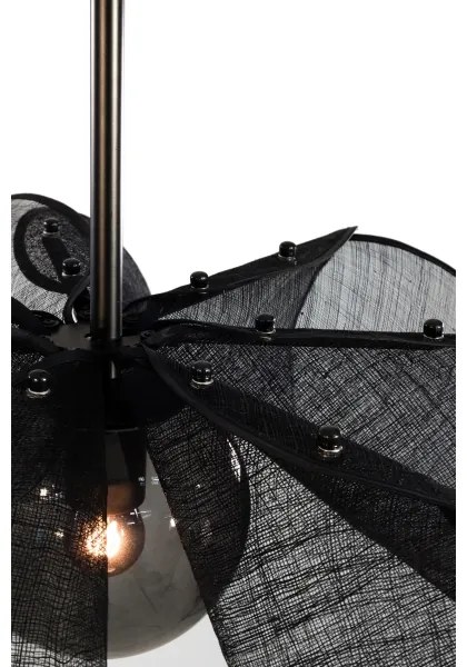 Markslöjd 108660 - Csillár zsinóron STYRKA 1xE27/40W/230V átm. 63 cm fekete