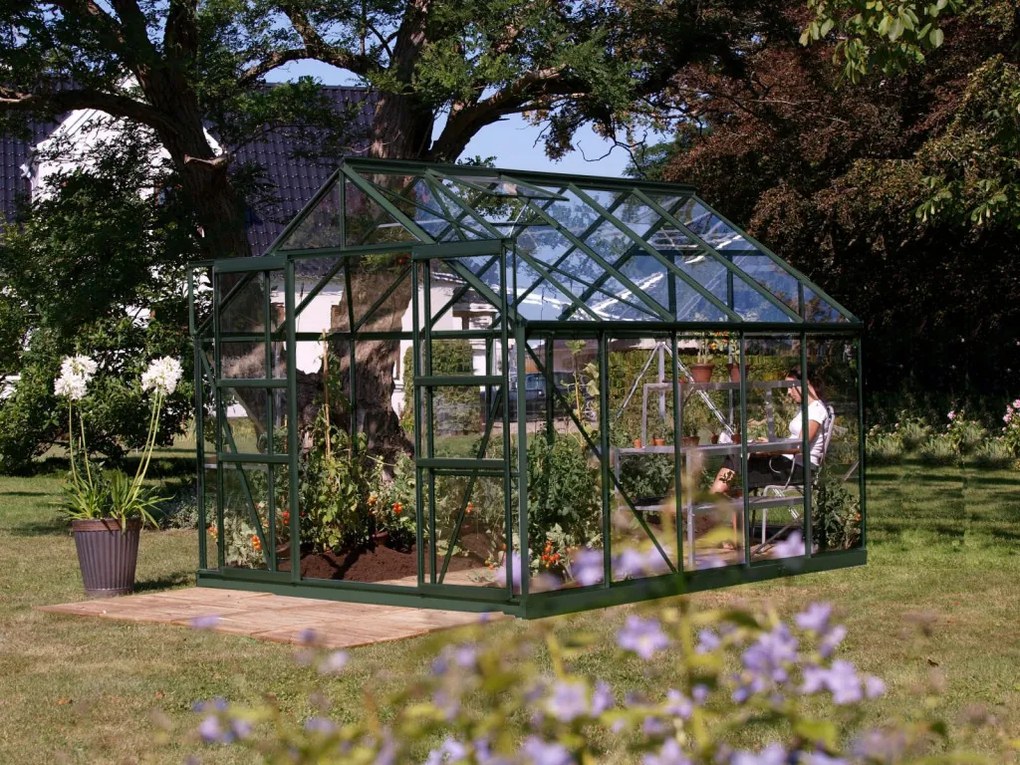 üvegház VITAVIA URANUS 8300 tiszta üveg 3 mm zöld színű LG1041