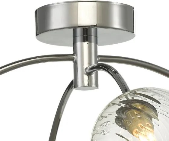 Dar lighting modern mennyezeti lámpa izzy csiszolt króm átlátszó darizz0450-03