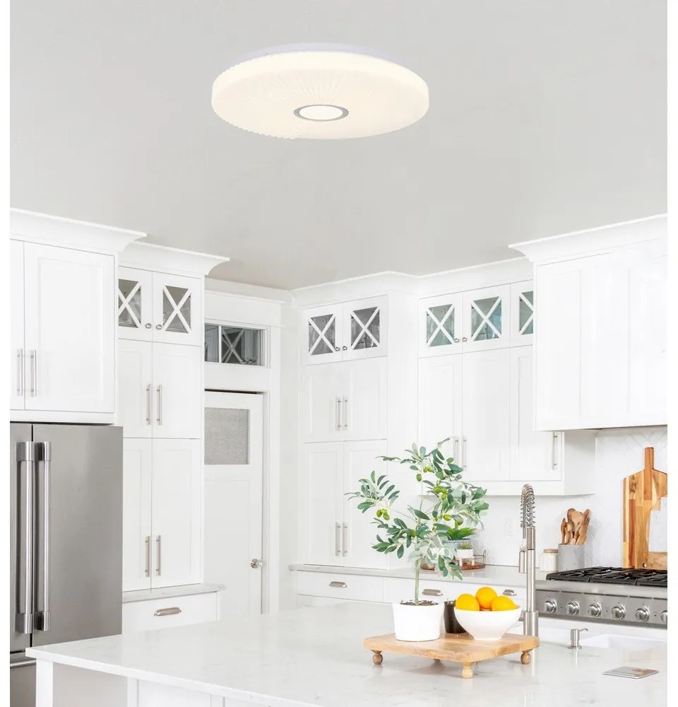 Fehér LED mennyezeti lámpa 38x38 cm Sunny – Candellux Lighting