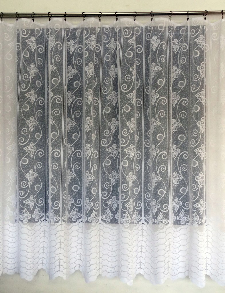 Mg Függöny 68/100 Fehér 380x190 Pillangó szalag pol K