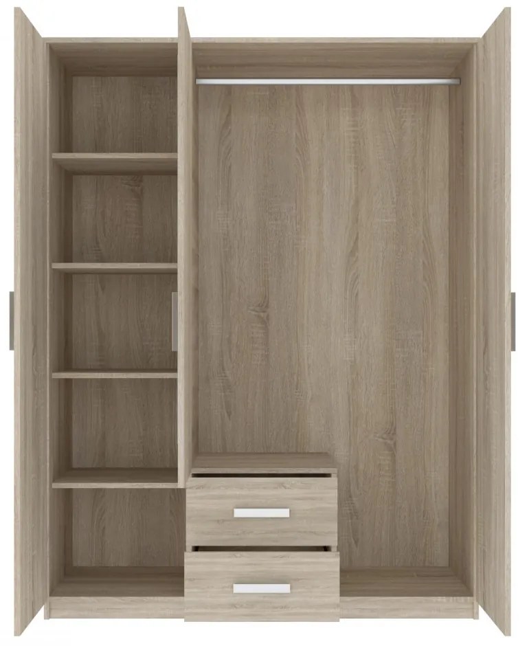 Verdana gardróbszekrény 150cm 3D2S Sonoma Oak