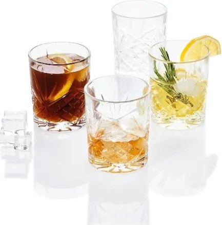 Whiskys poharak Livarno 280ml 4 db Stílusos Vastag Üveg Szett
