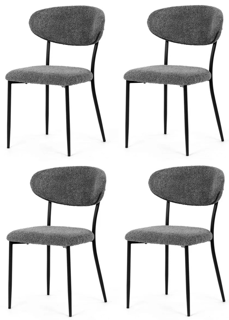 Étkezőszék garnitúra CT-W1021 GREY2, 4 db