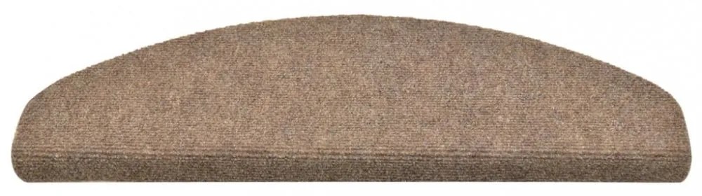10 db öntapadós lépcsőszőnyeg 65 x 21 x 4 cm bézs félkör alakú nagy