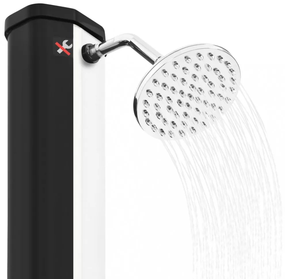 kültéri szolárzuhany zuhanyfejjel és csappal 35 L
