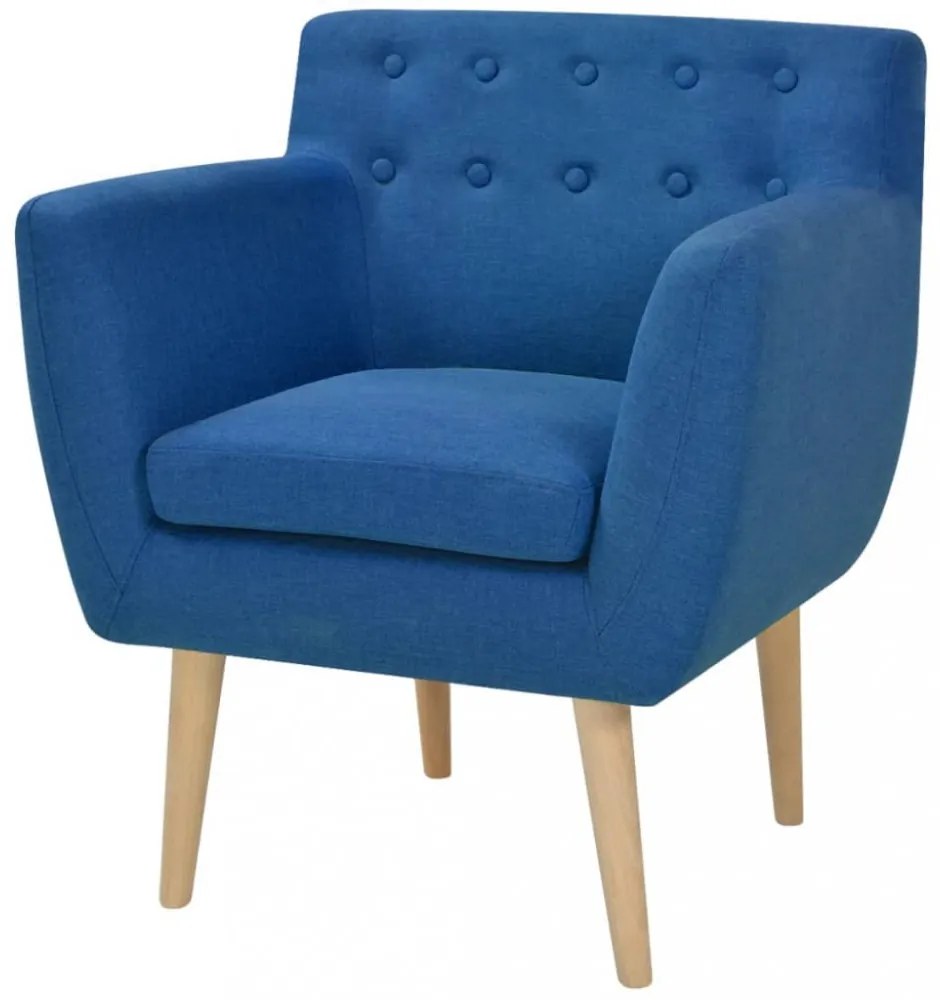 Karosszék szövet 67x59x77 cm kék