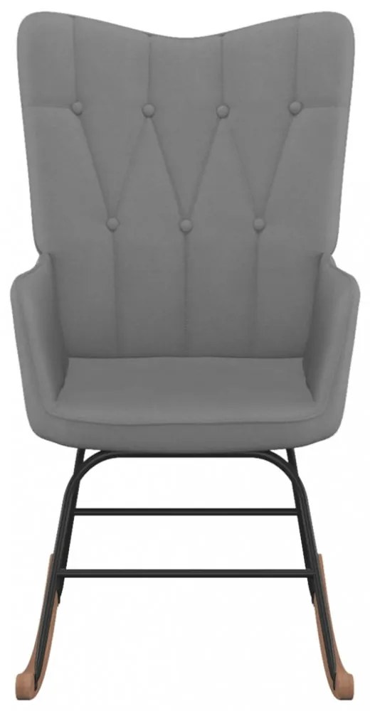 vidaXL sötétszürke szövet hintaszék lábtartóval