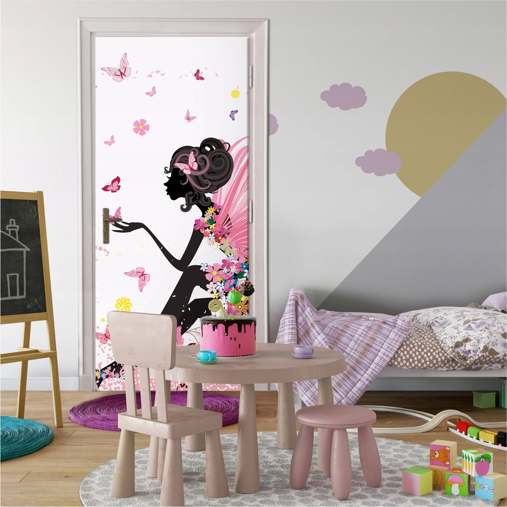 Fotótapéta Ajtó Tündér Pillangók Lányoknak