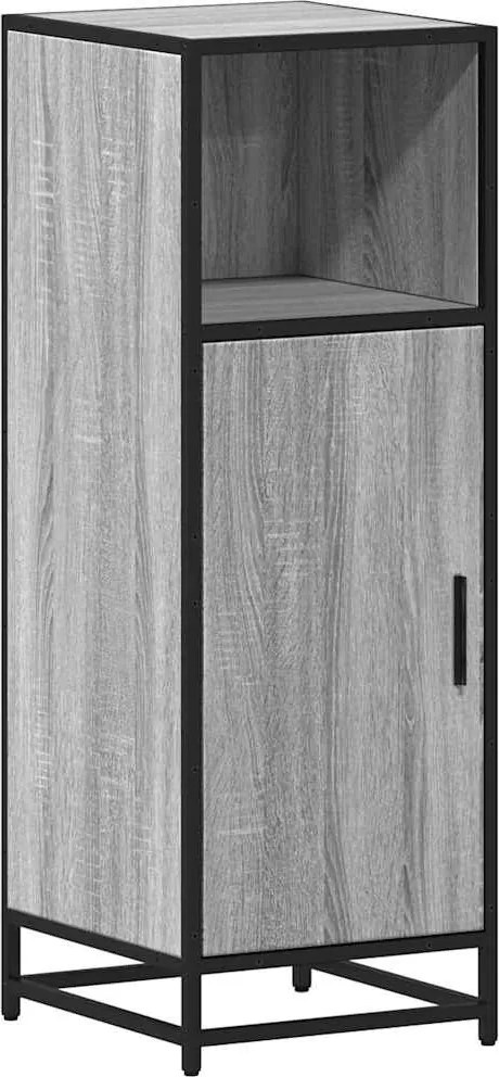 vidaXL szürke sonoma színű szerelt fa fürdőszobaszekrény 35x37,5x100cm