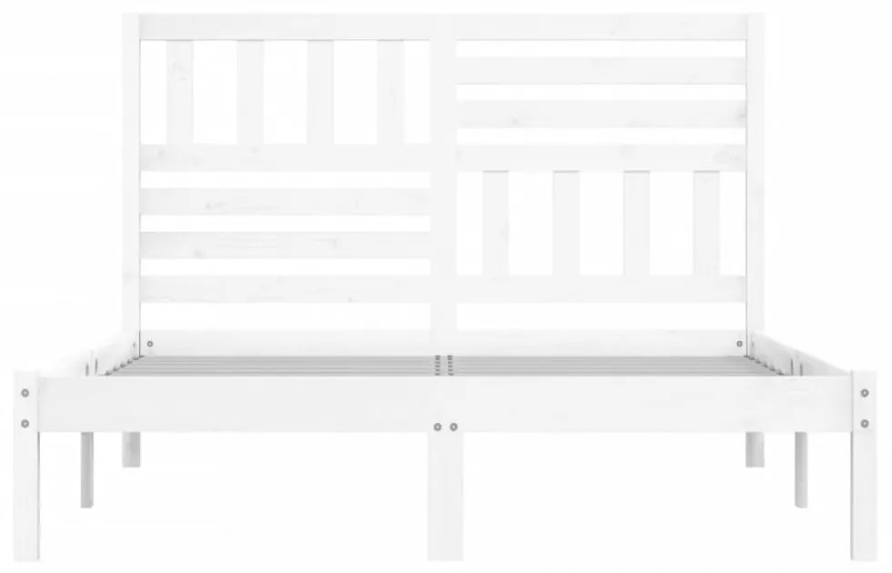 vidaXL fehér tömör fenyőfa ágykeret 120 x 200 cm