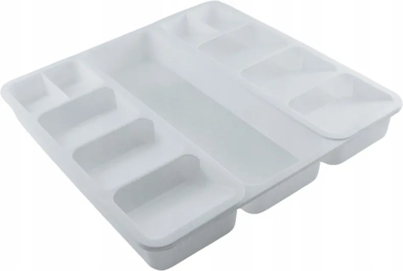 Fiókos evőeszköztartó utántöltő tripla fehér 40x40x5,5