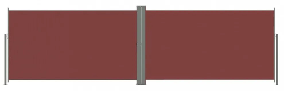 barna behúzható oldalsó napellenző 180 x 600 cm