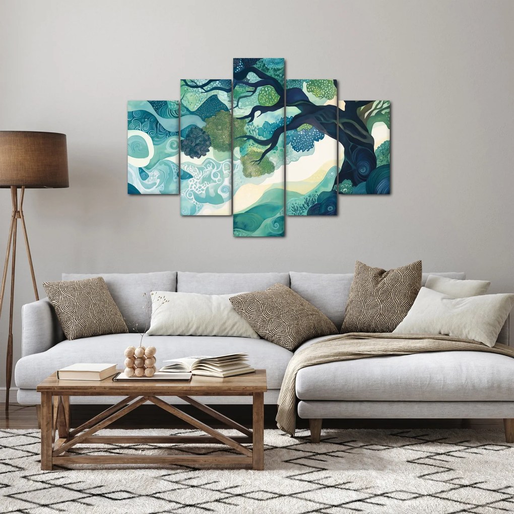 Kép – Az életfa zöld lombkoronája (150x105 cm)