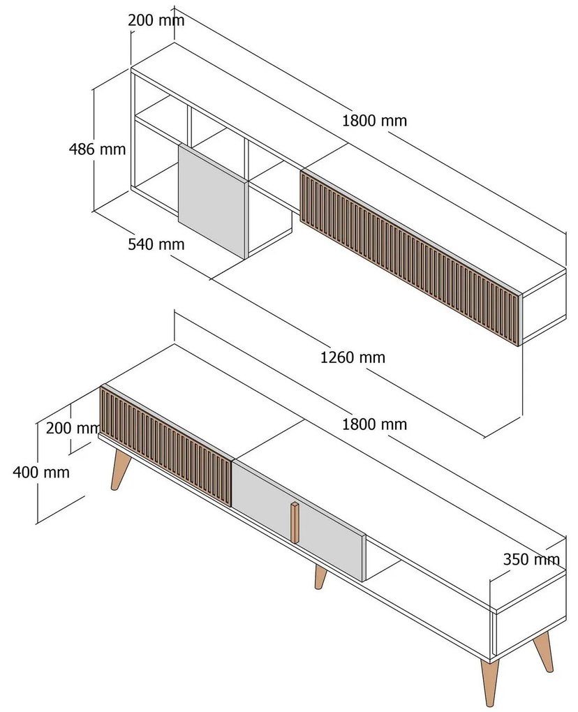 Nappali fal Milhouse (dió + antracit). 1088803
