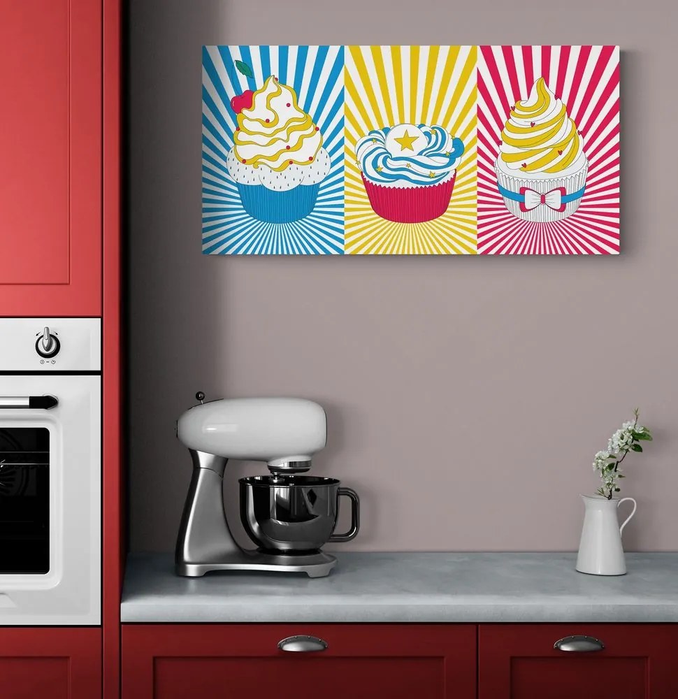 Kép pop art cupcakes