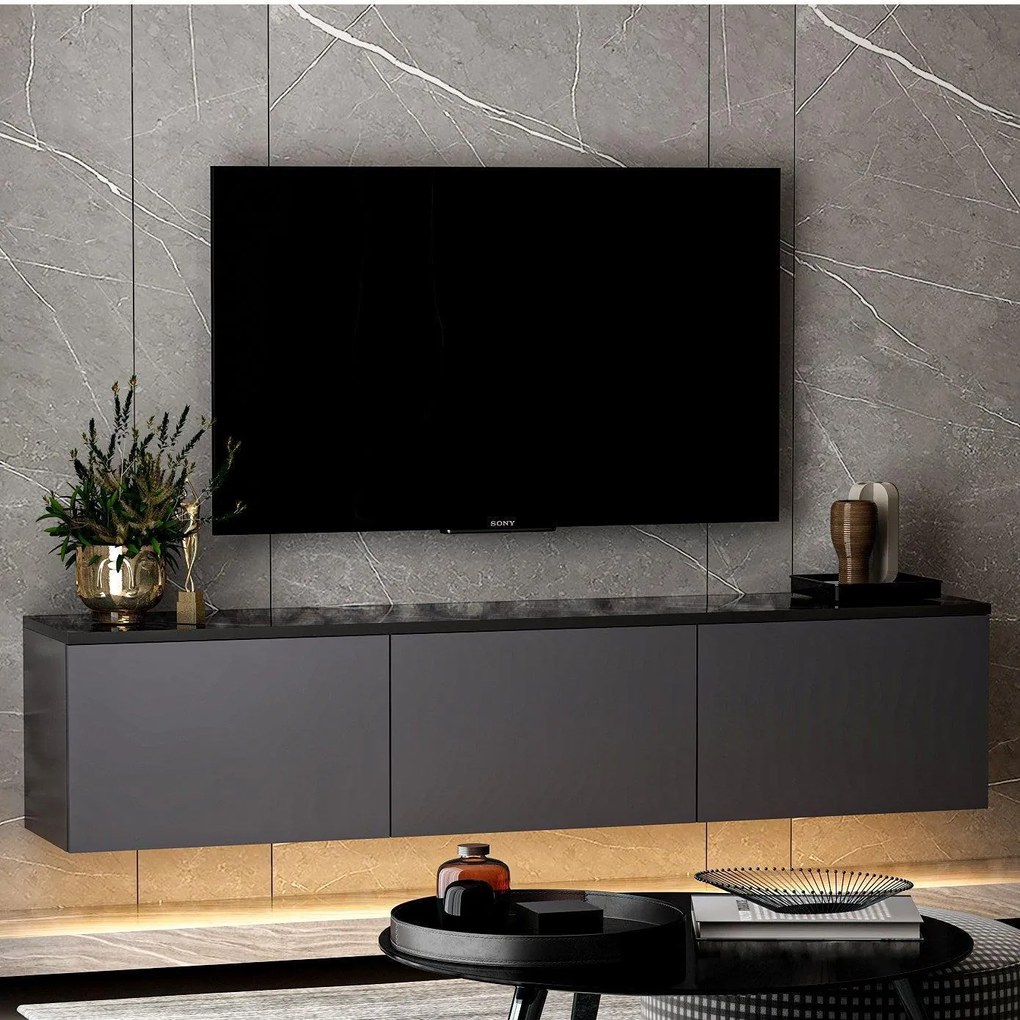 TV szekrény Neon Illuminated - Anthracite
