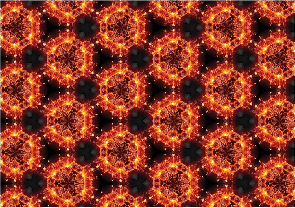 Fotótapéta Tűz Mandala Tánc Láng Absztrakt 300x210 +ragasztó