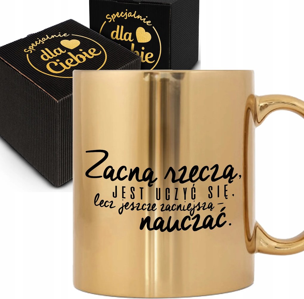 Arany Bögre Ajándékdoboz Jó Dolog Tanítani A Pedagógusnak