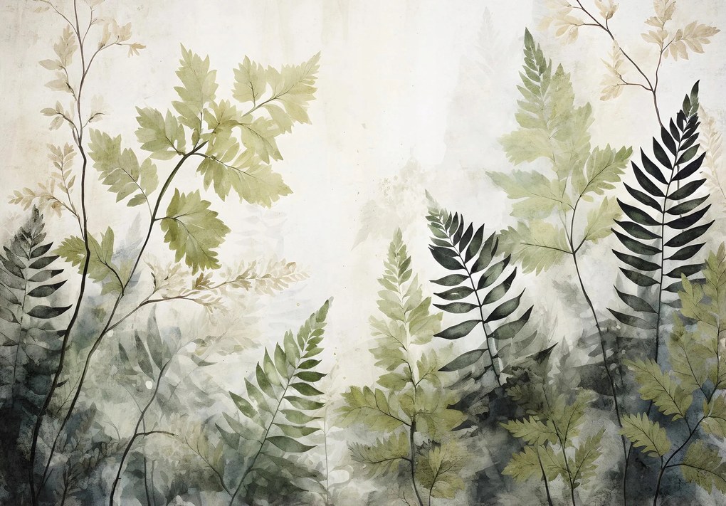 Fotótapéta Pálmalevelek 3D hatás Toll 415 x 290