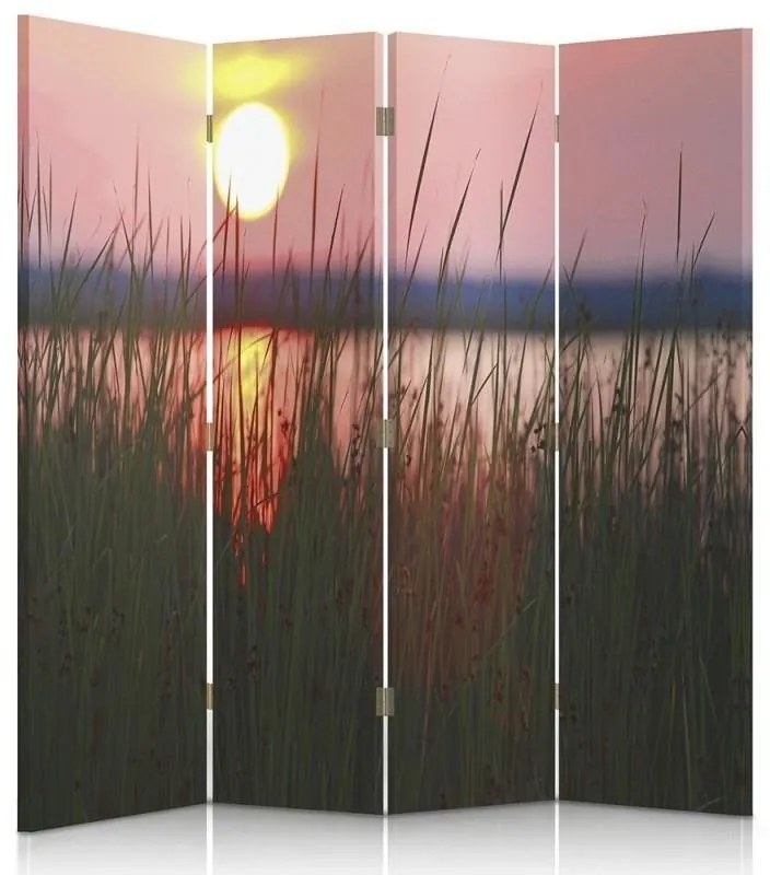 Gario Paraván Naplemente a tavon Méret: 145 x 170 cm, Kivitelezés: Forgó paraván 360°