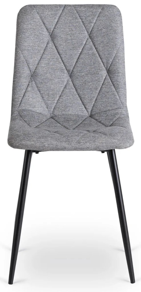 Étkezőszett HARRY asztal 102–142 cm artisan tölgy/fekete + 6 ROBIN 2 szék szürke