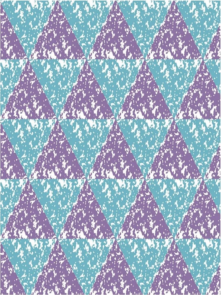 Fotótapéta flizelina Rombusz türkiz és levendula szín geometria 206x275 +ragasztó