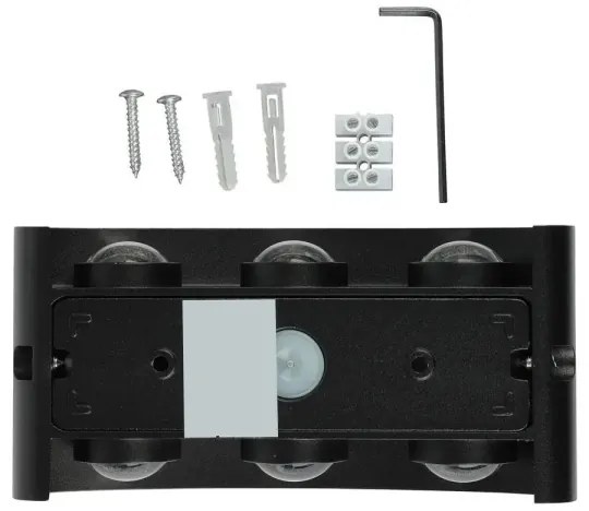 LED Kültéri fali lámpa 6xLED/6W/230V IP54 3000K fekete