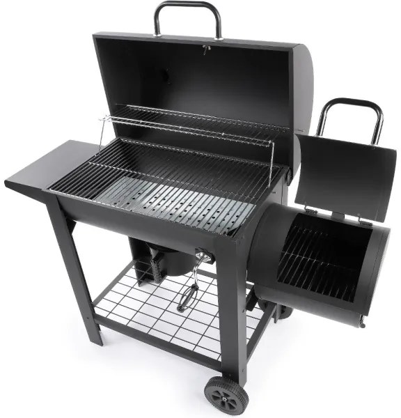 Fieldmann - Faszén grill füstölővel fekete