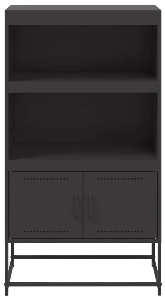vidaXL fekete acél magasszekrény 68,5x38,5x123,5 cm