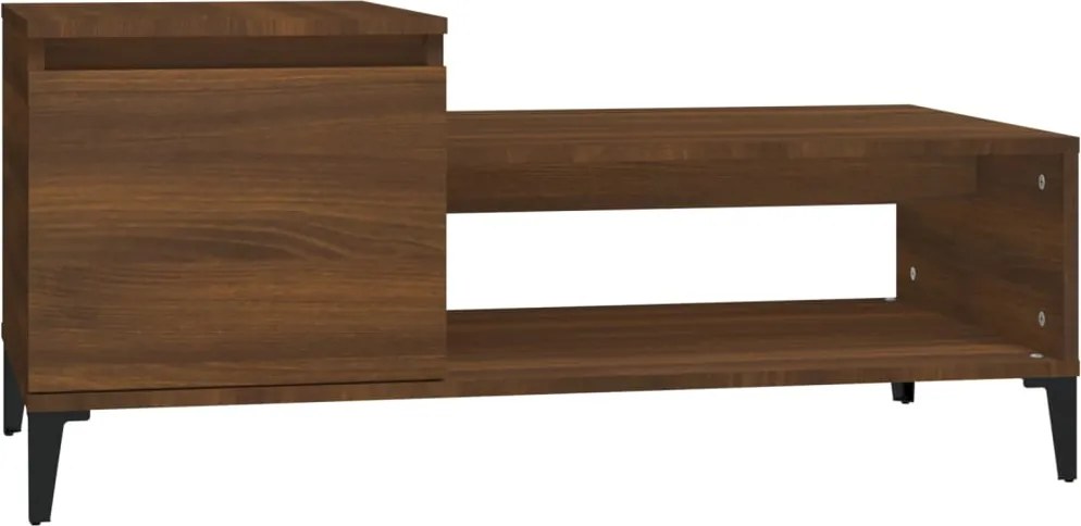 vidaXL barna tölgy fatermék dohányzóasztal 100 x 50 x 45 cm