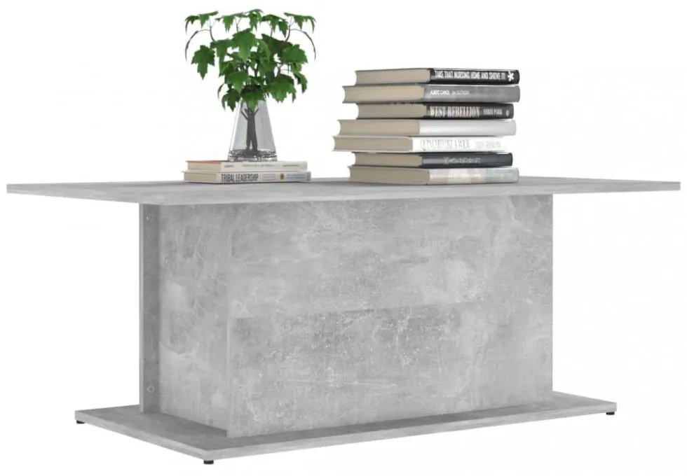 betonszürke szerelt fa dohányzóasztal 102x55,5x40 cm