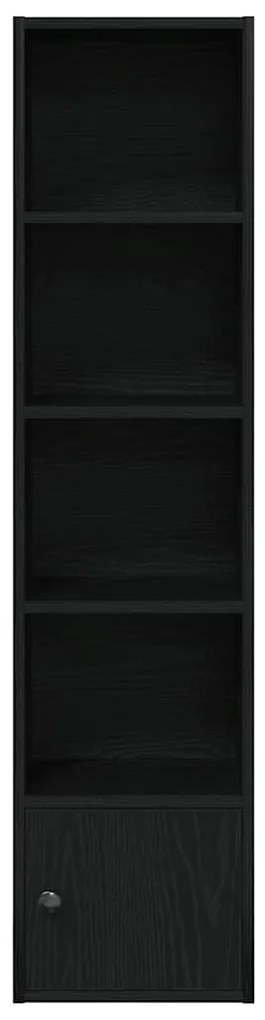 Könyvespolc fekete tölgy 31x24x127 cm Gépesített fa