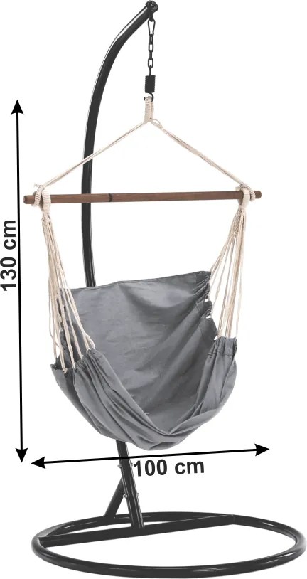 Függő szék, fehér/szürke, LINDO NEW