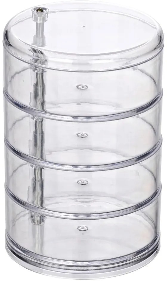 Transparent kozmetikai rendszerező, 4 rekesszel - Wenko