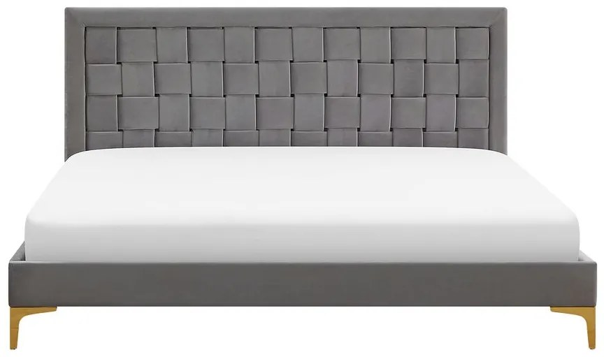 Franciaágy 180 cm LIMO (poliészter) (szürke) (ágyráccsal). 1022691