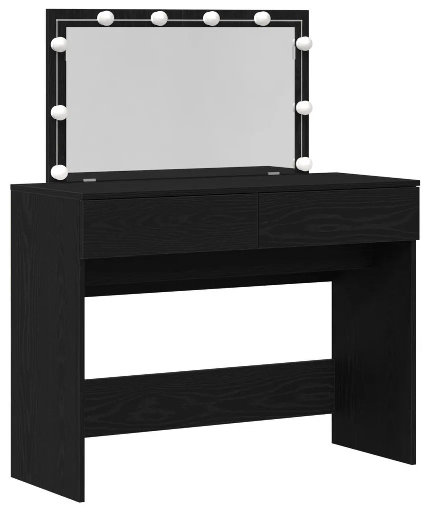 pipereasztal LED világítással Fekete tölgy 100x40x120 cm
